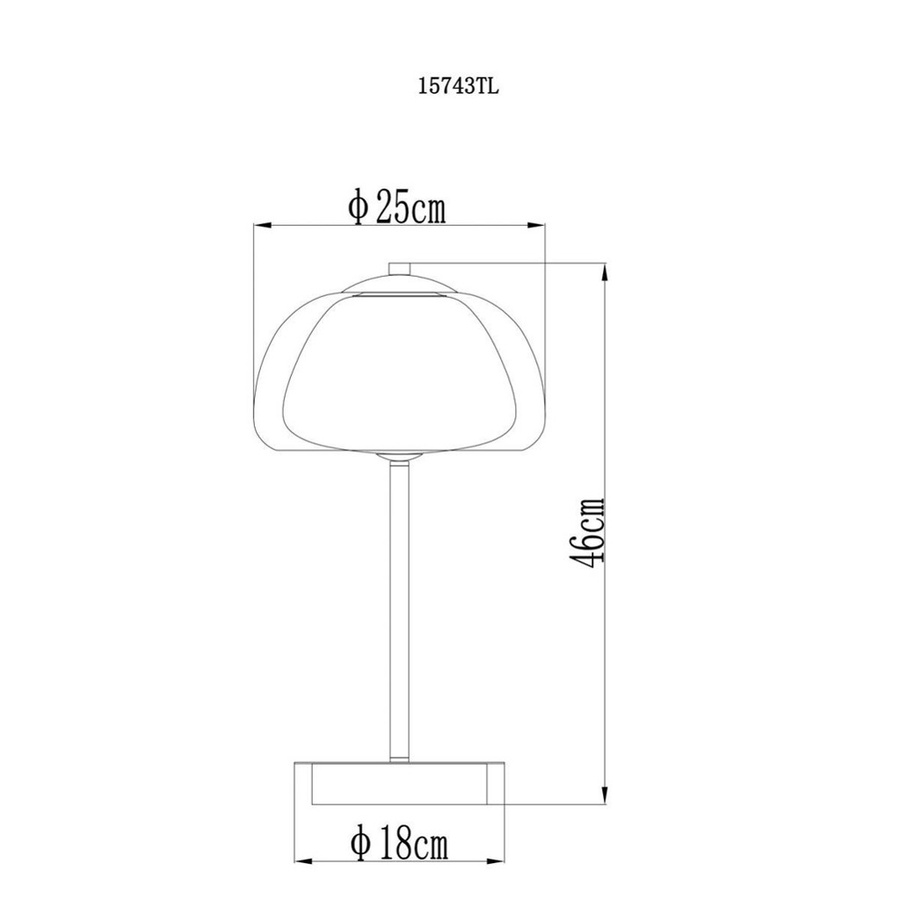 GLOBO Tischleuchte in Schwarz und Chrom aus Metall und Glas mit modernem Design, B/H/T: 30 x 23,5 x 40 cm - Bild 2