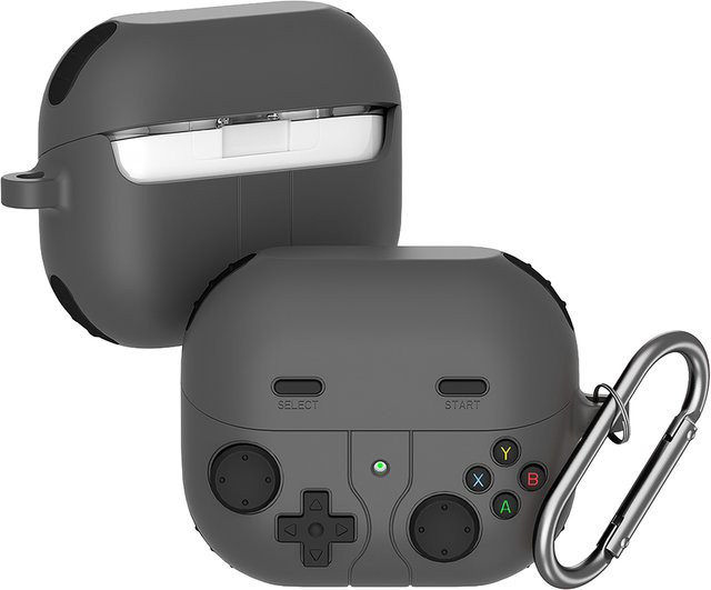 Samsung Schutzhülle für Galaxy Buds 3 Pro, Galaxy Buds 3 und Galaxy Buds 3 FE mit Anti-Drop-Schutz und zwei Haken in Grau - Bild 1