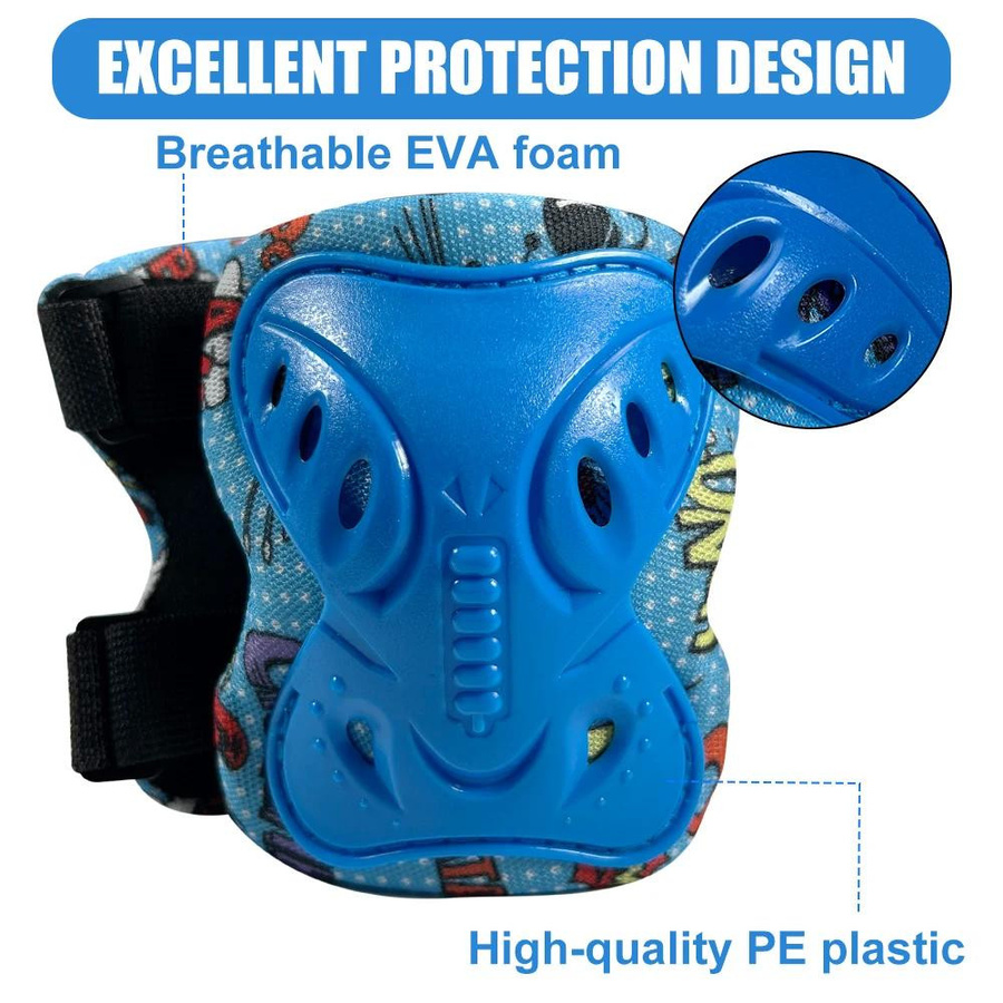 Sposafe Knie- und Ellenbogenschoner, 6-teiliges Set, blau, 3-12 Jahre - Bild 3