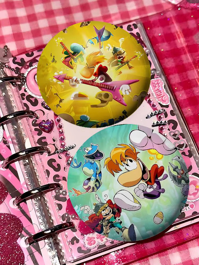 R-Rayman Cartoon Abzeichen Runde Brosche, Unisex - Bild 4