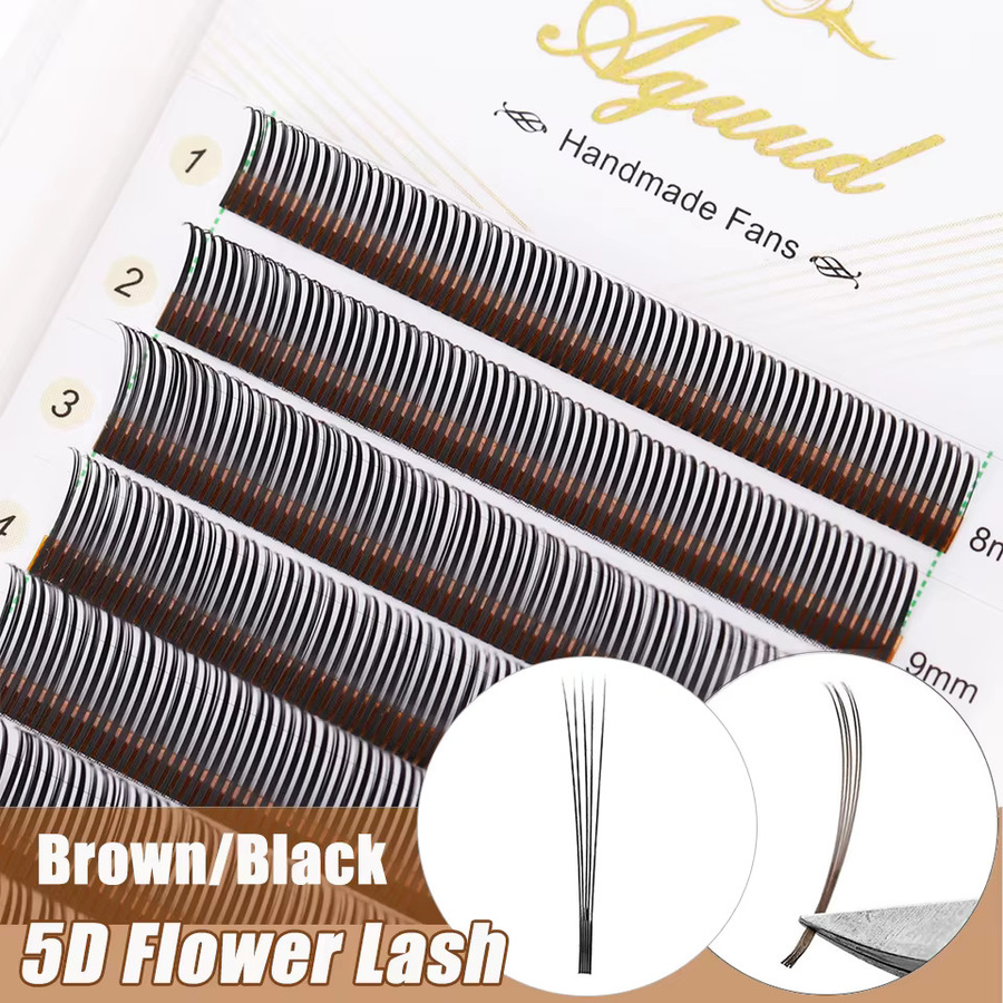 Angel Lashes 5D Flower Wet Lash Extensions, Schokoladenbraun - Bild 5