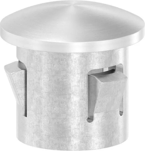 FeNau Einsteckkappe aus V4A Edelstahl für Rohre Ø 21,3 mm, Wandstärke 1,6-2,0 mm, gewölbt, Farbe Silber - Bild 1