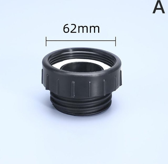 Yanhuo IBC-Tankadapter Reducer von 62mm Feingewinde auf 60mm Grobgewinde für Gartenwassertanks, Schwarz - Bild 1