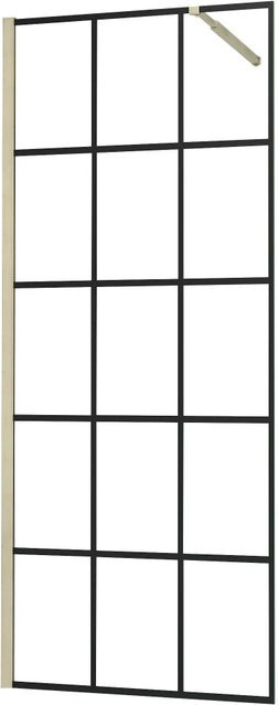AICA Walk-in Duschwand aus Glas mit Stabilisierungsstange, Farbe Transparent, B: 100 cm, H: 200 cm - Bild 1