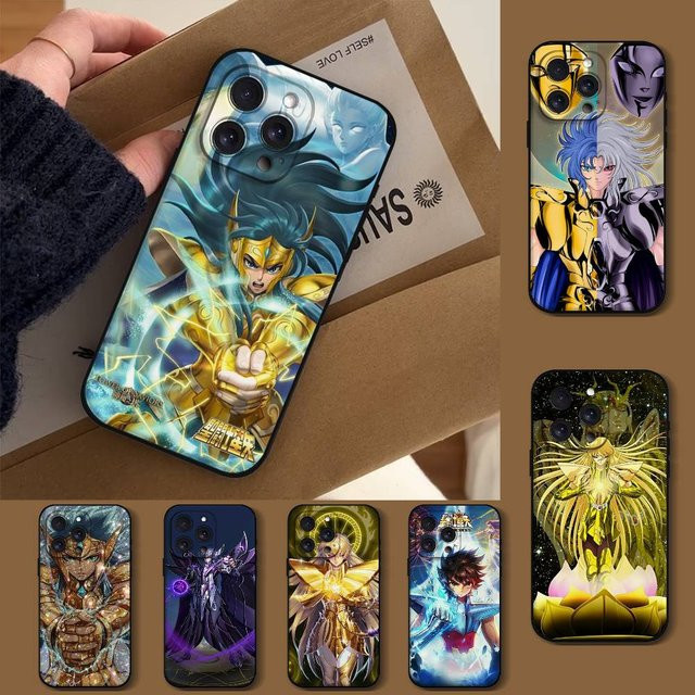 Mesuca Handyhülle Saint Seiya Aiolos Camus Silikonhülle für iPhone 17 16 15 14 13 12 11 Pro Max Mini X Xs XR in Schwarz und Multicolour - Bild 1