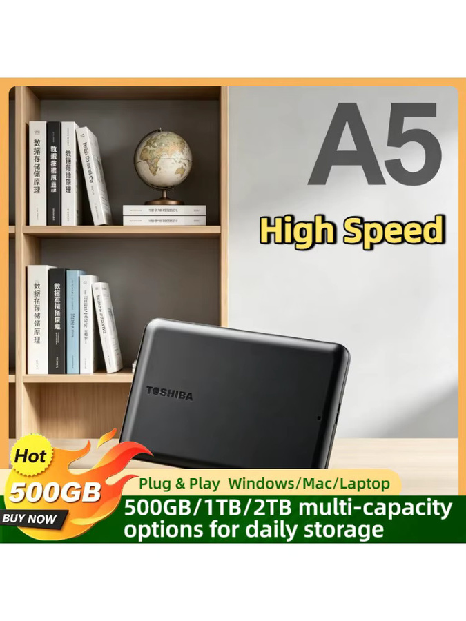 Toshiba 1TB Externe HDD 2,5 Zoll Tragbare Festplatte USB 3.2 Gen1 Schwarz - Bild 5