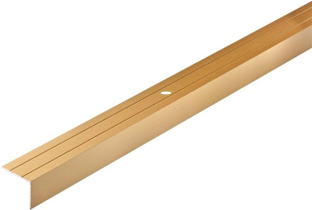 Arcansas Treppenkantenprofil Aluminium Gold B/H/L: 25 x 2,5 x 1000 mm - Bild 1
