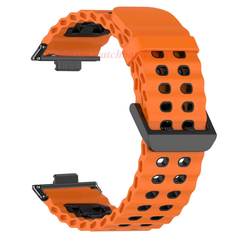 Jansin Uhrenarmband Silikon, orange, Unisex, für Huawei Fit 3, Fit 4, Fit 4 Pro - Bild 2