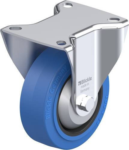 Blickle Bockrolle B-POEV 100G-SB-FA in Schwarz und Blau aus Stahl mit einem Rad-Durchmesser von 100 mm und einer Tragfähigkeit von maximal 200 kg - Bild 1
