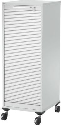 Schäfer Shop Genius Multimobil Rollcontainer mit Kunststoffrollladen in Lichtgrau, B/T/H: 45 x 50 x 122 cm - Bild 1