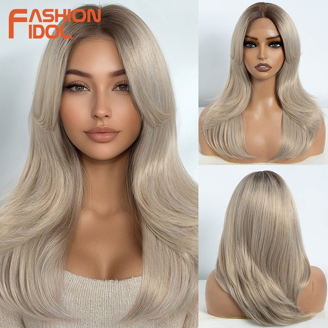 MODE IDOL Perücke, Synthetisch, Ombre Blonde, Damen - Bild 1