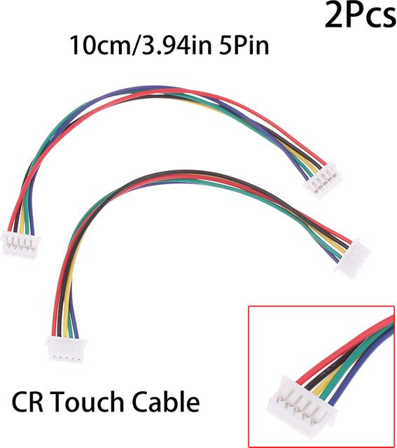 2er-Set Creality CR Touch Klon Kabel 5-Pin, 10 cm Länge, Ersatzkabel für Sprite Extruder und Creality Ender 3, Ender 3 Pro, CR/BL/CT Touch Komponenten, Mehrfarbig - Bild 1