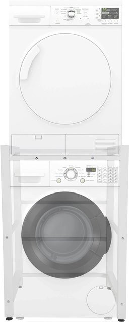 DELUKE Waschmaschinengestell KAMED Universal Waschmaschinenregal aus Stahl in Weiß, B: 105 cm, H: 75 cm, T: 62 cm - Bild 1