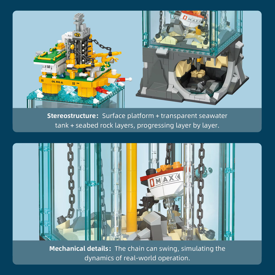 JAKI Offshore-Industrie-Bergbauplattform, Bausteinset, 1064 Teile - Bild 4