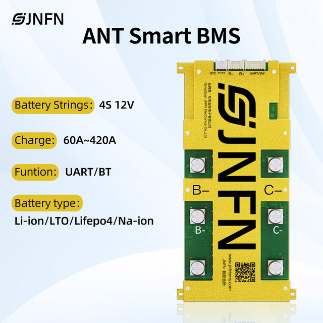 ANT BMS Smart Bluetooth BMS für 4S 12V LiFePO4 LTO NCM Akkus 18650 21700 Elektroroller und Fahrrad - Bild 1