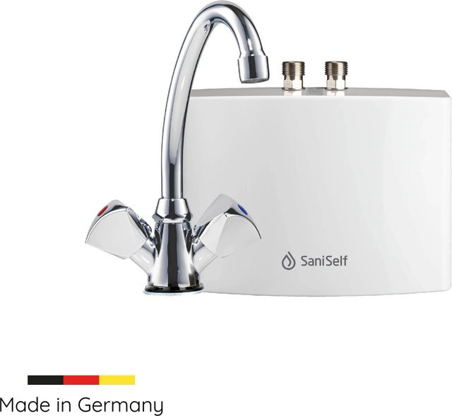 SaniSelf Kleindurchlauferhitzer KDU Hydraulisch 3,5 kW Komplettanlage in Weiss - Bild 1