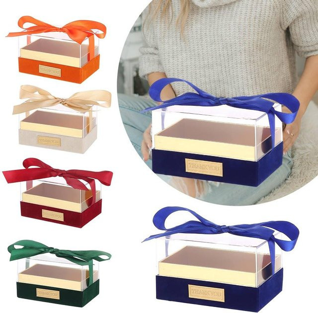 Transparente Acryl Geschenkbox in Bogenform für Hochzeiten, Geburtstage und Valentinstag - Bild 1