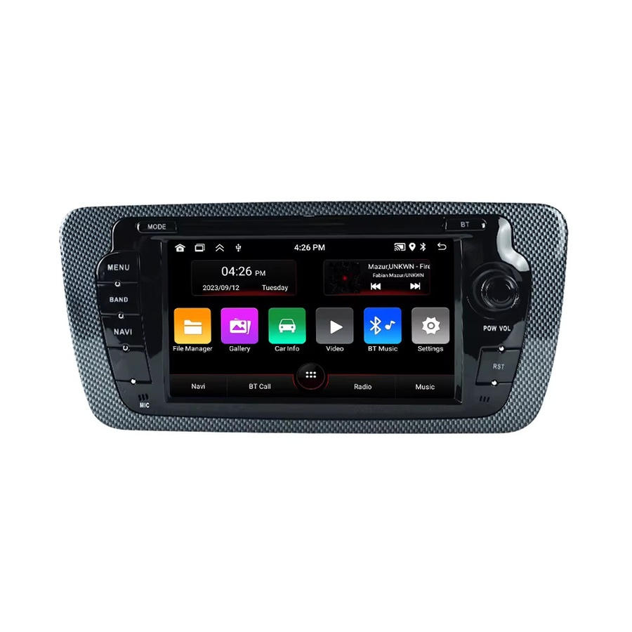 YELLOBERRY Android 15 Autoradio für Seat Ibiza 6J mit GPS, Wi-Fi und Carplay, 2 DIN, Schwarz - Bild 5
