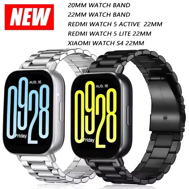 Xiaomi Uhrenarmband Edelstahl, Silber, Unisex, Redmi Watch 5 Active Lite, Redmi Watch 5 Lite - Bild 2