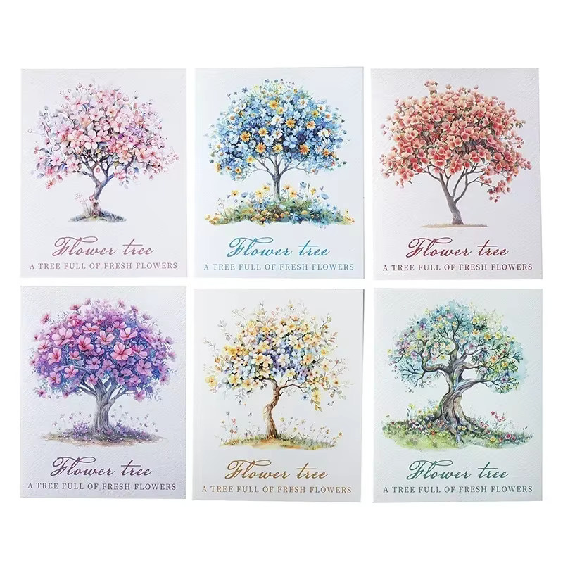 10 Stück PET Aufkleber mit blühenden Blumen für Scrapbook und Dekoration, Multicolour, B: 15,4 cm, H: 11,0 cm - Bild 1