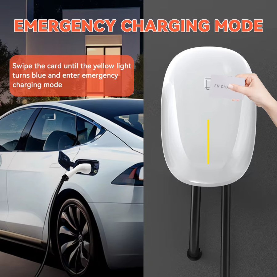 JDMEX EV Ladestation 7KW 32A 1-Phase Typ1/GBT Wallbox mit 5m Kabel in Weiß - Bild 3