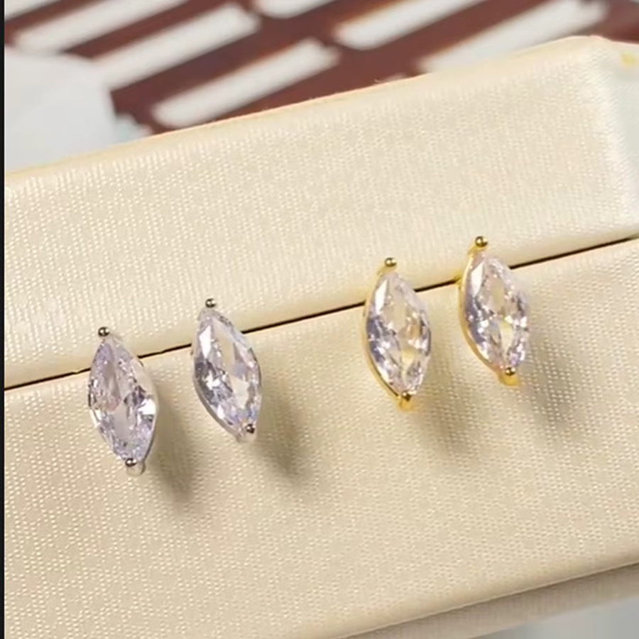 ZAKOL Marquise-Ohrstecker, Zirkonia, Gold, Bicolor, Damen, Mädchen - Bild 2