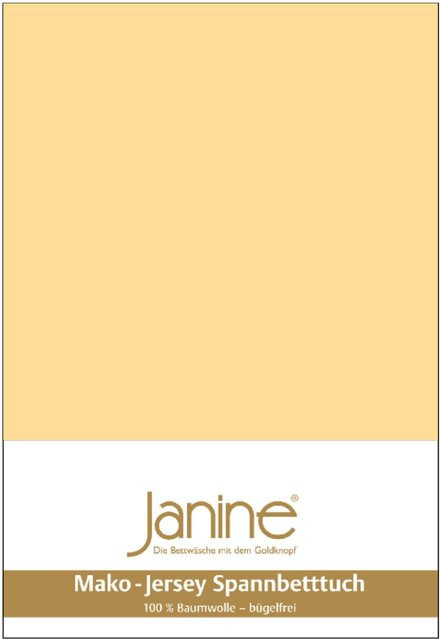 Janine Spannbetttuch aus Mako Feinjersey in Beige - Bild 1