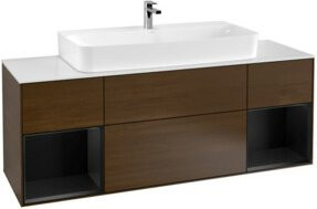 V&B Waschtischunterschrank Finion in Walnuss mit lackierter Oberfläche, B/T/H: 160 x 50,1 x 50,1 cm - Bild 1