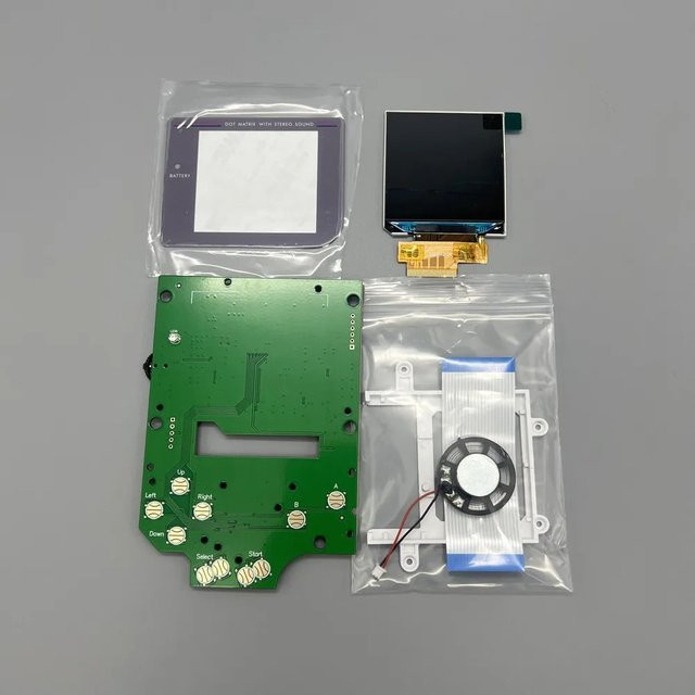 DUTRIEUX IPS LCD-Bildschirm in Originalgröße für GameBoy DMG Konsole, 2,45 Zoll, Multicolor, Retro-Ersatzdisplay für Reparaturen - Bild 1