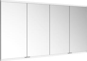 Keuco Spiegelschrank Royal Modular 2.0 in Weiß und Silber mit LED-Beleuchtung, 2 Türen und Glasablagen, B/H/T: 90 x 190 x 16 cm - Bild 1