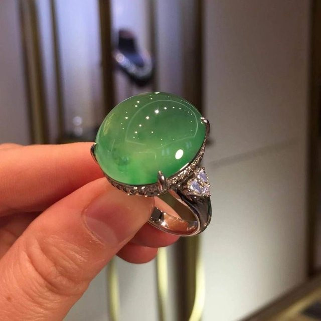 Yiran Jewelry Ring Chalcedon, Zirkonia, Kupfer, gray, Damen - Bild 1
