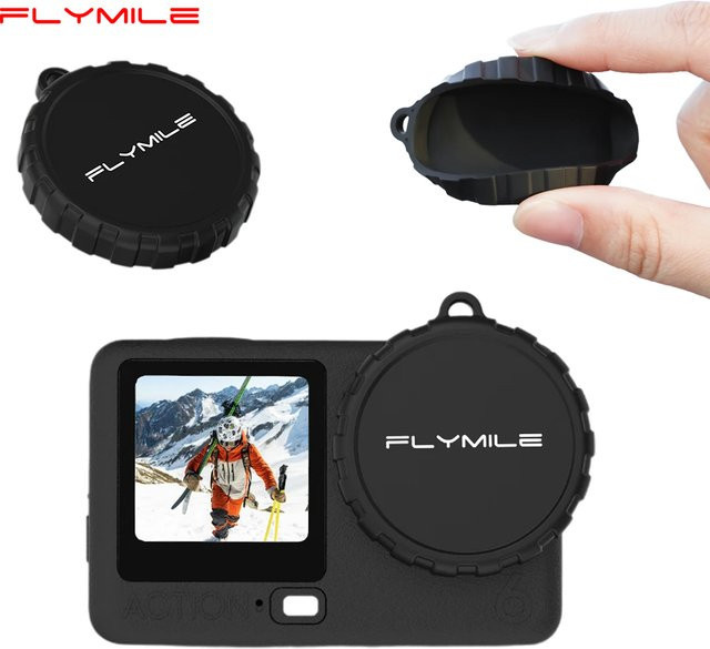 Flymile Objektivschutzhülle aus Silikon für DJI Osmo Action 6 in Schwarz - Bild 1