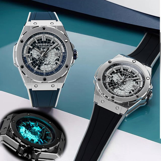 CERIEPON Herrenuhr, Automatik, Edelstahl, Silber, Analoguhr - Bild 1