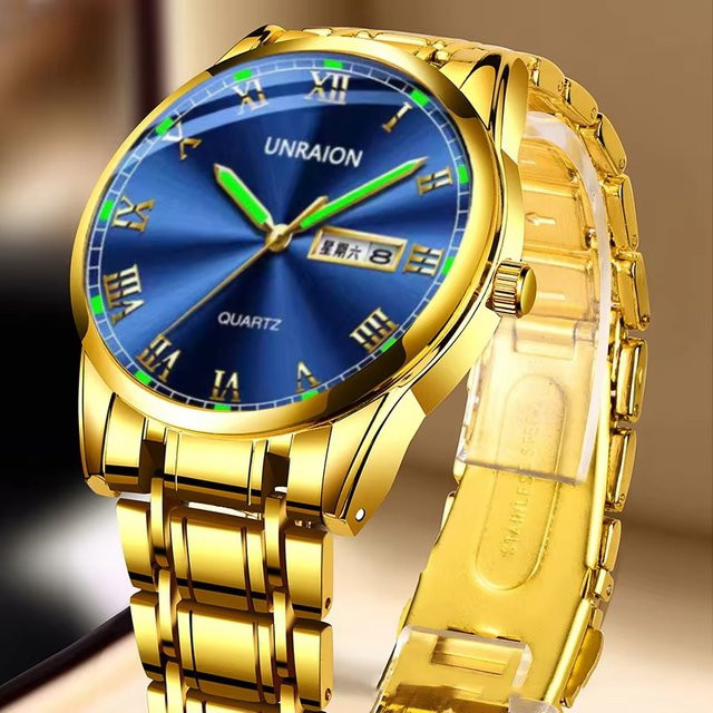 Mairuige Armbanduhr Automatik, Edelstahl, Gold, Schwarz, Herren - Bild 1