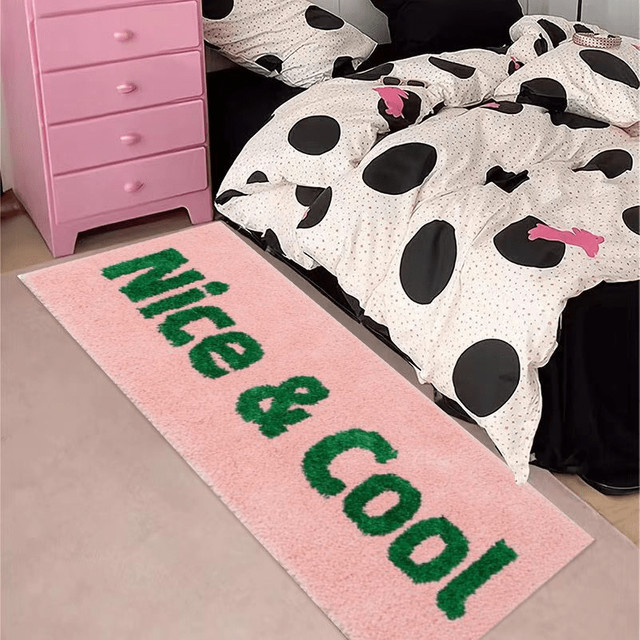 VIKAMA Fashion Statement-Teppich modern und rutschfest in Pink, rechteckig - Bild 1