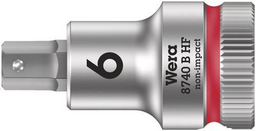 Wera Zyklop Bitnuss Außen-Sechskant Steckschlüsseleinsatz 6 mm mit 3/8 Zoll Antrieb in Silber - Bild 1
