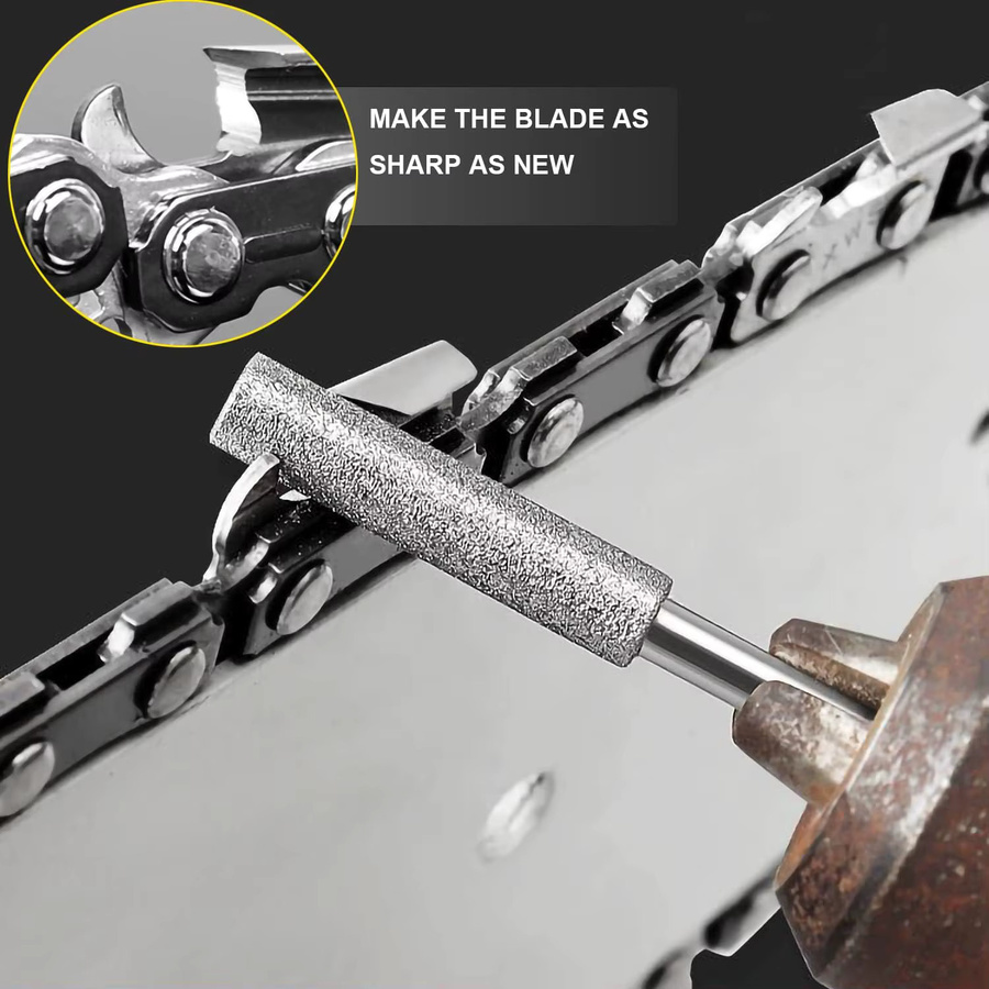 SI FANG Diamantbeschichteter zylindrischer Grat-Schärfstein zum Schärfen der Kettensäge in 4 mm, 4,8 mm und 5,5 mm Durchmesser - Bild 2