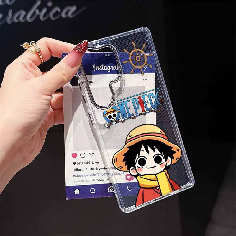 One Piece Q-Version Anime Handyhülle aus transparentem Silikon für Samsung Galaxy S26 S25 S24 S23 S22 S21 S20 FE Ultra Plus und Android Modelle - Bild 2