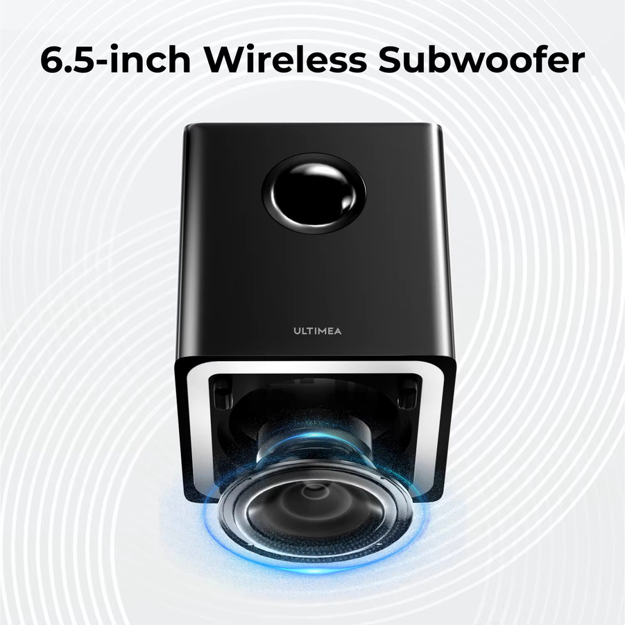 ULTIMEA 7.1-Kanal Heimkino Soundbar System mit 410W Leistung, kabellosem Subwoofer, 2 Surround-Lautsprechern und Bluetooth in Schwarz - Bild 4