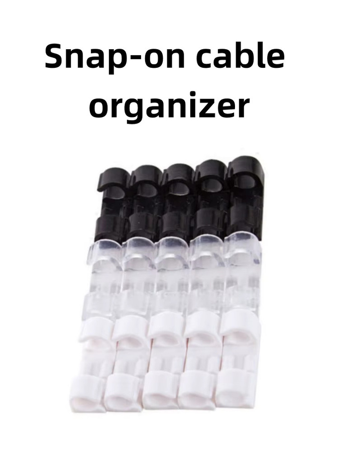 Selbstklebende Kabelklemmen aus Kunststoff in Schwarz zur Kabelorganisation und Leitungsbefestigung - Bild 3
