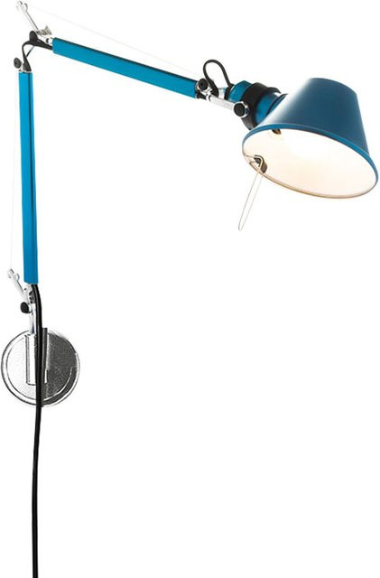 Artemide Tolomeo Micro Parete Wandleuchte in Blau und Silber aus Aluminium - Bild 1