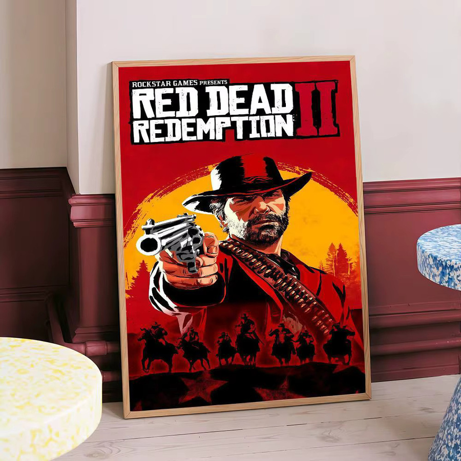 Red Dead Redemption 2 Vintage Poster Retro Wandkunst für dein Zuhause - Bild 5