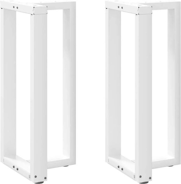 vidaXL Bartischbeine T-Form aus Stahl in Weiß, 2 Stück, B/T/H: 50 x 35 x 90-91 cm - Bild 1