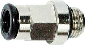 Riegler Gerade Einschraubverschraubung Value Line aus Messing in Silber, G 3/8 a., für Ø 12 mm - Bild 1