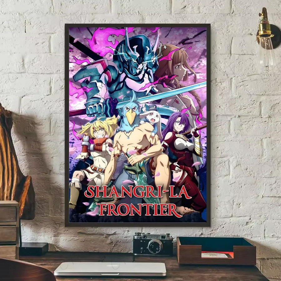 Dopudu Art Museum Anime Shangri la Frontier Poster aus Segeltuch, wasserfest und selbstklebend, B: 60 cm, H: 90 cm, mehrfarbig - Bild 1