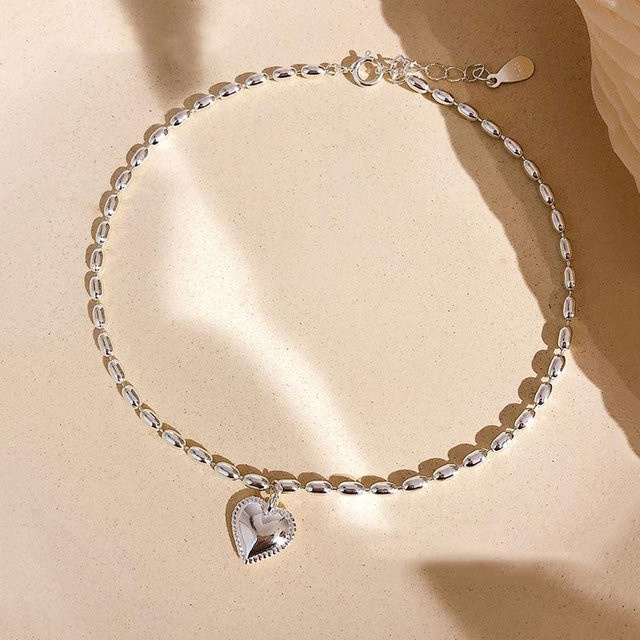 Armband Allbestart, 925 Silber, Herz Charm, Damen, 18,5 cm - Bild 1