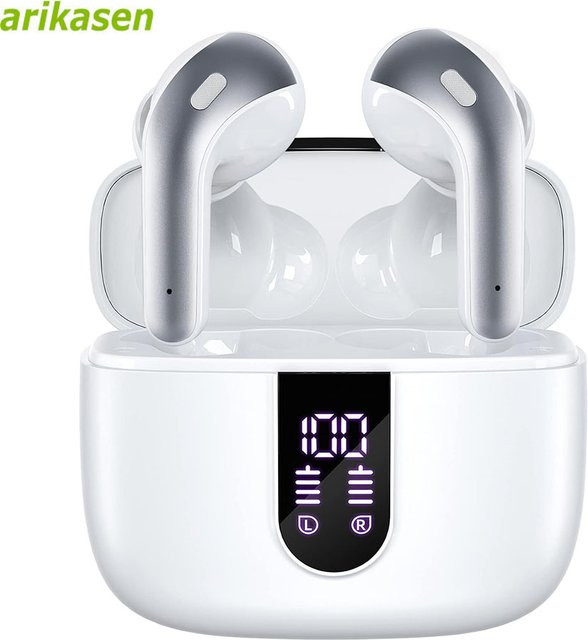 Arikasen TWS In-Ear Bluetooth-Kopfhörer mit IPX7 Wasserdichtigkeit und Anrufgeräuschunterdrückung durch Doppelmikrofon - Bild 1