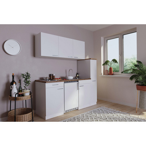 RESPEKTA Singleküche Luis mit Elektrogeräten, modern, weiss, Breite: 180 cm, Tiefe: 60 cm, Höhe: 82 cm - Bild 2