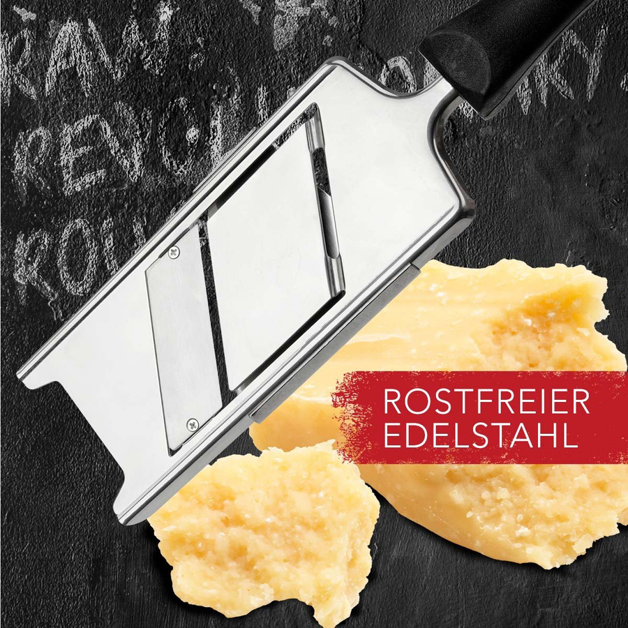 FMprofessional Gourmethobel Slicer aus Edelstahl in Silber mit einstellbarer Dicke - Bild 2