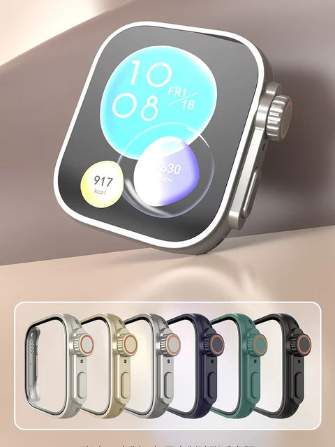 FancyWrist Hülle für Huawei Watch Fit 3 4 4Pro, Glas, Schwarz, Unisex - Bild 1